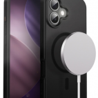 Etui do iPhone 17 Crong Hybrid Frost MAG Cover czarny - zdjęcie