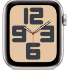 Apple Watch SE2 44mm aluminium w kolorze księżycowej poświaty z paskiem sportowym w kolorze księżycowej poświaty S/M - zdjęcie