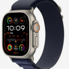 Apple Alpine Loop 49mm Navy - rozmiar M Natural Titanium Finish - zdjęcie