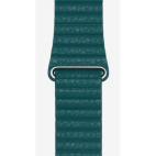 Apple pasek Apple Watch 46mm z karbowanej skóry w kolorze pawiego pióra - rozmiar M - zdjęcie