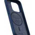 Etui do iPhone 15 Pro Njord Salmon Leather MG blue - zdjęcie