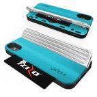 Etui do iPhone X/Xs Zizo Retro Series - niebiesko-czarne - zdjęcie