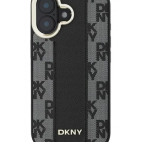 Etui do iPhone 16 DKNY Checkered Pattern MagSafe black - zdjęcie