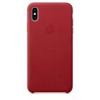 Etui do iPhone Xs Max Apple Leather Case - czerwone - zdjęcie