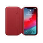 Etui do iPhone Xs Max Apple Leather Folio - czerwone - zdjęcie 
