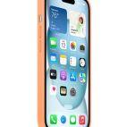Etui do iPhone 15 Apple Silicone Case z MagSafe - pomarańczowe - zdjęcie