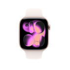 Apple Watch S11 42mm aluminium w kolorze różowe złoto z paskiem sportowym w kolorze łagodny róż M/L - zdjęcie