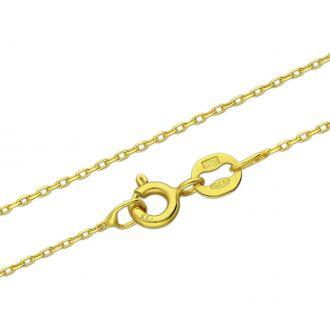 Pozłacany łańcuszek ze srebra - Długość regulowana: 40 - 45 cm - zdjęcie główne