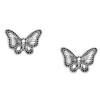 Srebrne kolczyki motylki - zdjęcie główne