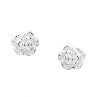 Srebrne kolczyki róże - zdjęcie główne