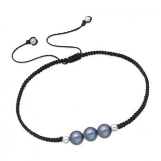 Srebrna bransoletka z perłami - zdjęcie główne