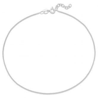 Srebrna bransoletka na kostkę - od 25 cm do 27,5 cm – możliwość regulacji - zdjęcie główne