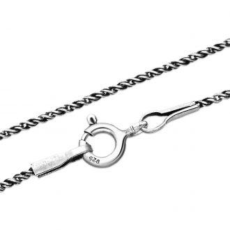 Oksydowany Srebrny Łańcuszek - 50 cm - zdjęcie główne