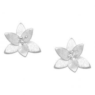 Srebrne kolczyki kwiaty Lotosu - zdjęcie główne