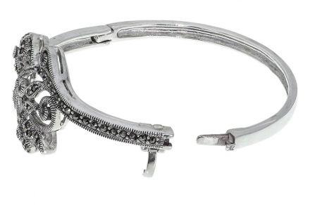 Elegancka srebrna bransoletka z markazytem - zdjęcie główne