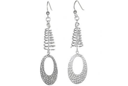 Długie kolczyki z kutego srebra - zdjęcie główne