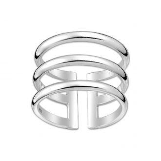 Potrójna srebrna obrączka - Europa 22, US 10 - zdjęcie główne