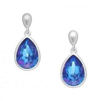 Srebrne kolczyki kryształy Swarovskiego kolor Royal Blue Delight - zdjęcie główne
