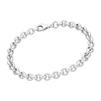 Modna srebrna bransoletka - 20 cm - zdjęcie główne