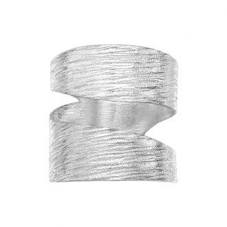 Efektowna srebrna szeroka obrączka - Europa 21; US 9,5 - zdjęcie główne