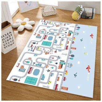 Dwustronna mata piankowa  XXL - rulon 2 CM (droga i zygzaki) - zdjęcie główne