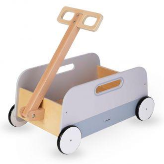 Drewniany wózek na zabawki - przyczepka do ciągnięcia - zdjęcie główne
