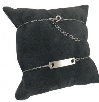 Bransoletka Blaszka Srebro 17-21cm +GRAWER - zdjęcie główne