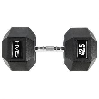 Hantla stalowa gumowana Hex Pro 42,5 kg - HMS - zdjęcie główne