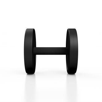 Hantla stalowa gumowana 7,5 kg czarny mat - Marbo Sport - zdjęcie główne