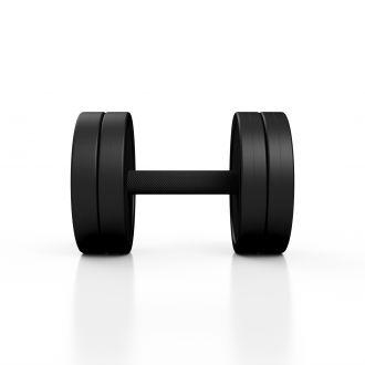 Hantla stalowa gumowana 12,5 kg czarny mat - Marbo Sport - zdjęcie główne