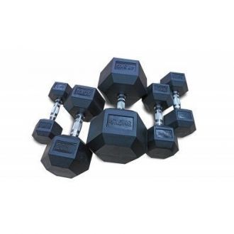 Hantla ogumowana HEX 17,5 kg - Bauer Fitness - zdjęcie główne