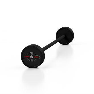 Sztanga gumowana prosta 20 kg czarny mat - Marbo Sport - zdjęcie główne