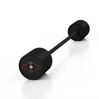 Sztanga gumowana prosta 55kg czarny mat - Marbo Sport - zdjęcie główne