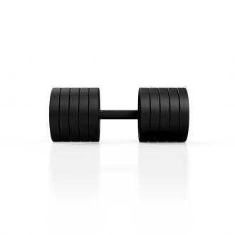 Hantla stalowa gumowana 40 kg czarny mat - Marbo Sport - zdjęcie główne