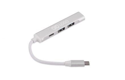 Rozdzielacz HUB USB - ROSKO - Srebrny - zdjęcie główne