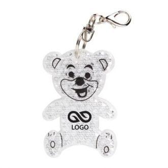 Brelok odblaskowy Miś plastikowy - Transparentny - zdjęcie główne