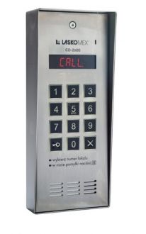 Laskomex CD-2600R audio z czytnikiem kluczy RFID ze stali nierdzewniej, w obudownie natynkowej. - zdjęcie główne