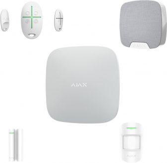 AJAX Zestaw Startowy: Hub + MotionProtect + DoorProtect + Home Siren + SpaceControl - white - zdjęcie główne