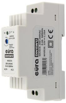 ZASILACZ DIN ''EURA'' DIN15W12 12V 1,25 A DC - zdjęcie główne
