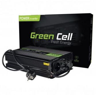 PRZETWORNICA NAPIĘCIA INWERTER Green Cell 12V / 230V 300W/600W CZYSTA SINUSOIDA INV07 - zdjęcie główne