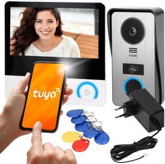 WIDEODOMOFON VIRONE VDP-67 FullHD, czytnik RFID, TUYA - zdjęcie główne
