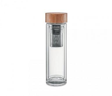 Termos szklany z zaparzaczem 420 ml AMBEO GLASS (przezroczysty) - zdjęcie główne