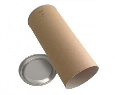 Opakowanie prezentowe tuba Subway 24 x 10 cm - duża (brązowy) - zdjęcie główne