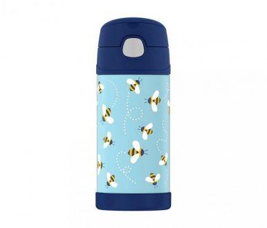 Kubek dla dzieci syrena ze słomką Thermos FUNtainer 355 ml (błękitny) honey bees - zdjęcie główne