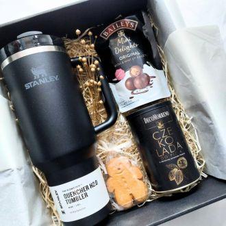 Zestaw prezentowy z kubkiem Stanley Quencher H2.0 Black Tonal (czarny) - zdjęcie główne