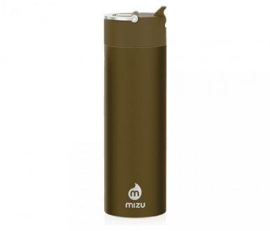 Butelka z ustnikiem i słomką MIZU M9 875 ml (brązowy) Safari Green - zdjęcie główne