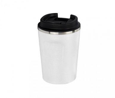 Kubek termiczny COPPER MINI 380 ml z miedzianą izolacją (biały) - zdjęcie główne