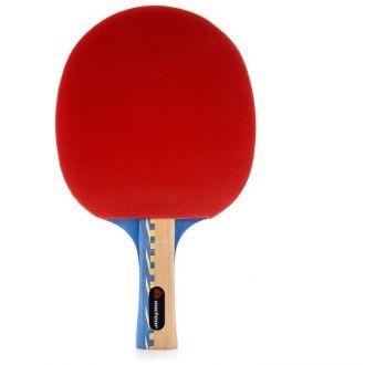 Rakietka do tenisa stołowego Meteor INDSTORM**** czerwono-czarna drewniana - zdjęcie główne