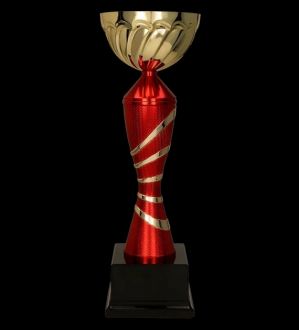 Puchar metalowy złoto-burgundowy - ORAR RD H-26cm, R-100mm 7224D - zdjęcie główne