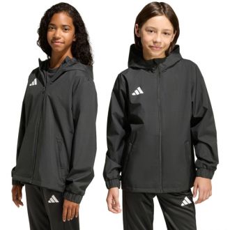 KKurtka dla dzieci adidas Entrada 26 All Weather czarna JZ9104 - zdjęcie główne